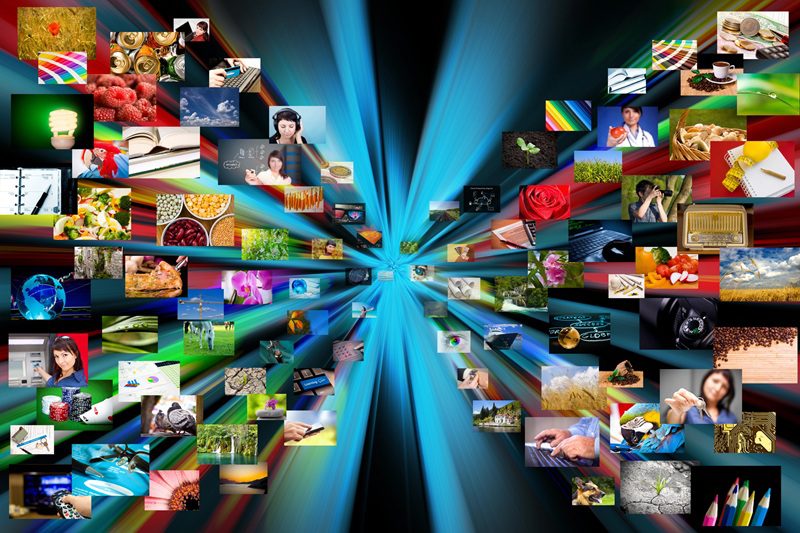 mnóstwo zdjęć w formie kolorowego kolażu