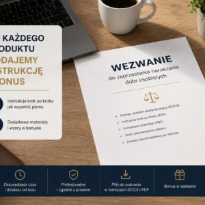 gotowy wzór - wezwanie do zaprzestania dóbr osobistych