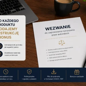 gotowy wzór - wezwanie do zaprzestania praw autorskich