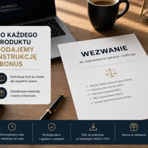gotowy wzór - wezwanie do zaprzestania stalkingu i nękania