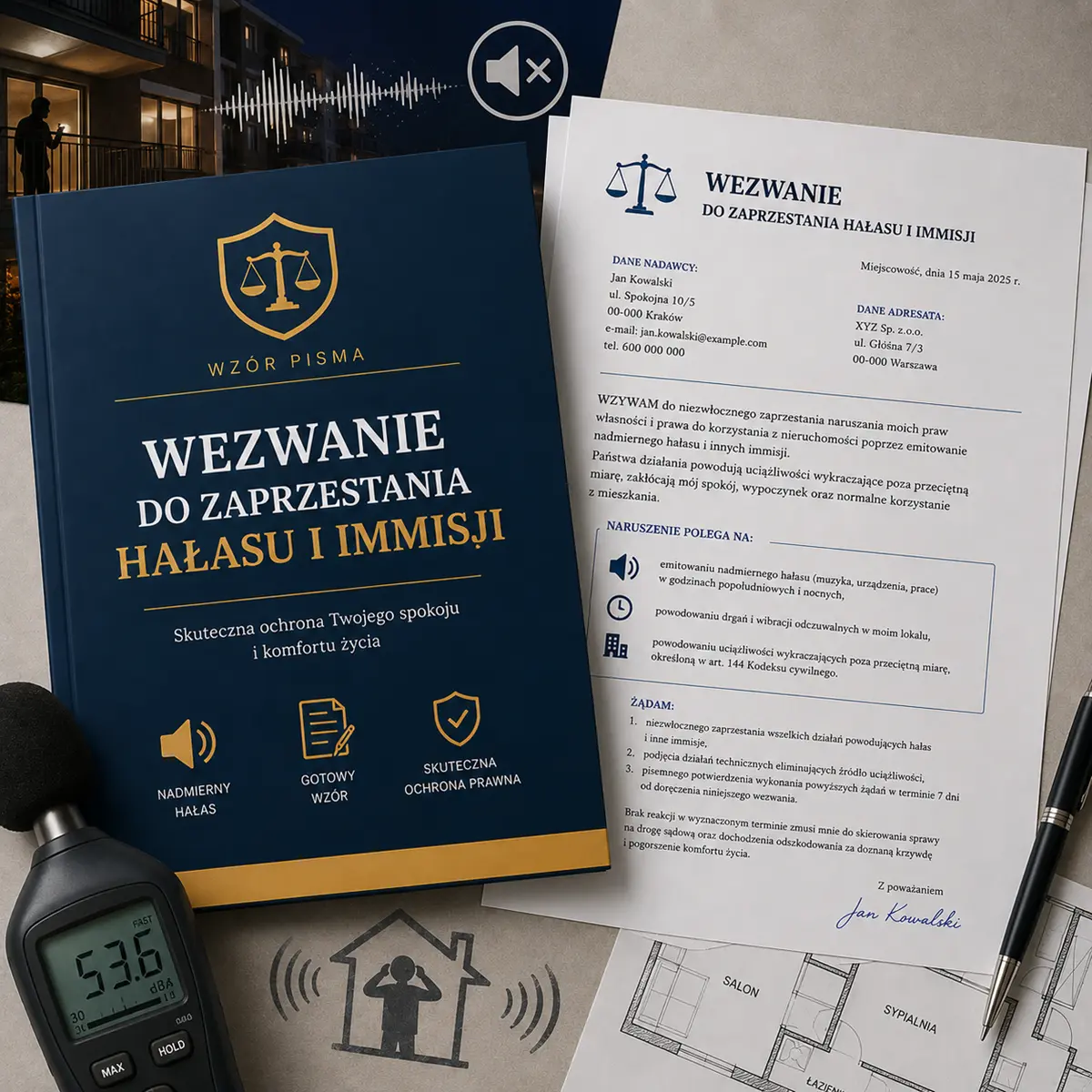 Wezwanie do zaprzestania emisji hałasu i immisji